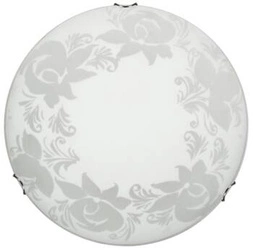 Plafon sufitowy Beris 30 okrągły szklany biały nowoczesny do salonu i sypialni