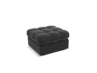 Pufa welurowa pikowana Justin szara kwadratowa do salonu i sypialni nowoczesna glamour 60x60