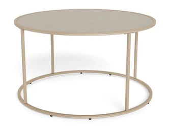 Seaford stolik kawowy okrągły szary nowoczesny metalowy 80 cm