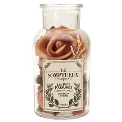 Szklany słój 12cm z pot pourri pomarańczowe