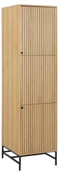 Szafa Albany wąska z lamelami dąb naturalny nowoczesna do sypialni lub garderoby