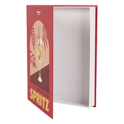 Pudełko ozdobne książka Intesi czerwone tekturowe dekoracyjne do salonu i sypialni