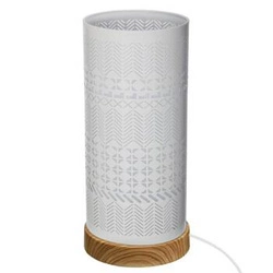 Lampka Lamby z geometrycznym motywem dotykowa biała