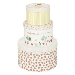 Atmosphera Summer zestaw 3 kolorowych pudełek dekoracyjnych kartonowych do pokoju dziecięcego