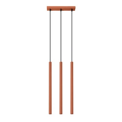 Lampa wisząca PASTELO 3 ochra czerwona