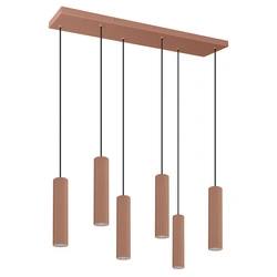 Lampa wisząca LED IVAR 6L mocca nad stół i wyspę do salonu