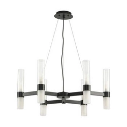 Lampa sufitowa CANDELA-6 czarna minimalistyczna do salonu i jadalni Step into Design 70 cm