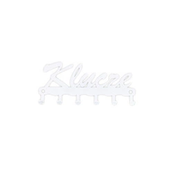 Wieszak ścienny na klucze Intesi Klucze biały nowoczesny metalowy do przedpokoju