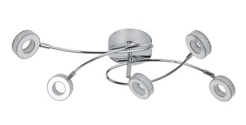 Plafon LED Vinola chrom nowoczesny glamour do salonu i jadalni 68 cm CANDELLUX