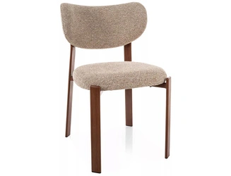 Krzesło Norin beżowe tapicerowane do jadalni i salonu Intesi