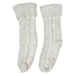Skarpety ocieplane Intesi szare 36-41 plecione, ciepłe skarpetki na prezent do domu