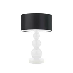 Lampka HONOLULU abażur czarny stelaż biały