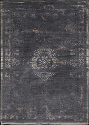 Dywan do salonu Mineral Black 80x150 bawełniany retro orientalny z krótkim włosiem Louis de Poortere