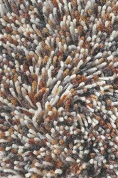 Dywan shaggy wełniany Shaggy Flamenco 140x200 brązowy do salonu nowoczesny miękki łatwoczyszczący