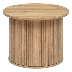 Okrągły stolik kawowy Colva 60 cm nowoczesny skandynawski drewniany do salonu Atmosphera