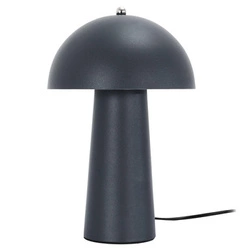Nowoczesna lampka nocna Mushroom czarna do sypialni i biura Intesi minimalistyczna 32 cm