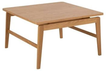 Stolik kawowy Essex 80x80 cm drewniany kwadratowy dębowy nowoczesny skandynawski do salonu