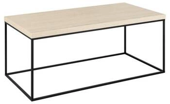 Stolik kawowy Barossa prostokątny 110x55 cm nowoczesny beżowy trawertyn do salonu Actona