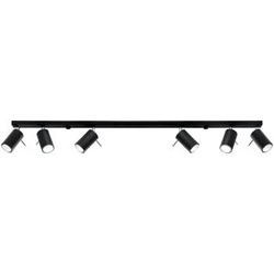 Plafon sufitowy RING 6L czarny nowoczesny loftowy metalowy do salonu i kuchni Sollux