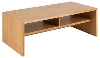 Stolik kawowy Arlon prostokątny dębowy z półką nowoczesny skandynawski do salonu 120x60