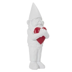 Figurka dekoracyjna Gnom Love Intesi nowoczesna do salonu i ogrodu na prezent 33 cm