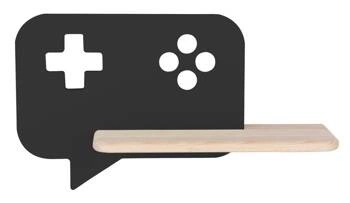 Kinkiet ścienny LED Console czarny z półką do pokoju dziecięcego, drewniany 5W 4000K CANDELLUX