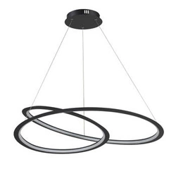 Lampa sufitowa LED Spirello czarna 80 cm nowoczesna do salonu i jadalni Step into Design
