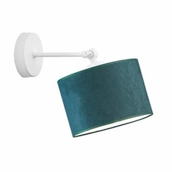 Kinkiet ścienny glamour TETE LYSNE zielony welurowy regulowany do sypialni i salonu 25 cm