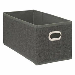Pudełko materiałowe do regału 15x31 cm szare ciemne z uchwytem 5five simply smart
