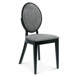 Krzesło tapicerowane do jadalni Diana Fameg personalizowane drewno bukowe eliptyczne oparcie