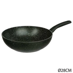 Wok aluminiowy kuty 28 cm czarna