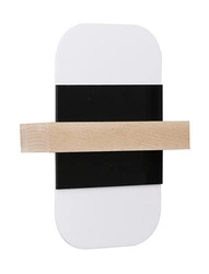Kinkiet ścienny LED April drewniany nowoczesny czarno-biały do salonu i sypialni 21 cm CANDELLUX