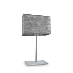 Lampka nocna do sypialni AMALFI szara melanż z abażurem nowoczesna metalowa LYSNE 40 cm