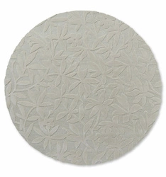 Dywan okrągły wełniany Cleavers 200x200cm beżowy do salonu nowoczesny ręcznie tkany