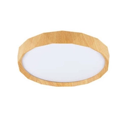Plafon Cadix biały drewniany LED 24W okrągły nowoczesny do salonu i sypialni 38,5 cm