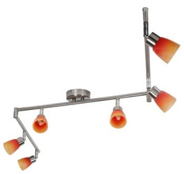 Nowoczesna lampa sufitowa Drops CANDELLUX 6-punktowa nikiel do salonu i jadalni