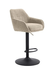 Hoker Lova beżowy z oparciem i podłokietnikami, obrotowy, regulowany do kuchni