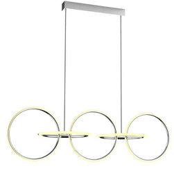 Lampa wisząca LED Kos chromowa 114 cm regulowana do salonu kuchni jadalni nad stół