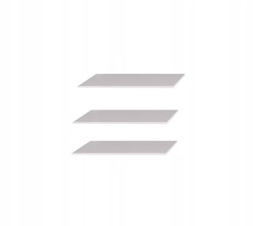 Zestaw 3 białych półek do szafy FM Intesi półka do garderoby z płyty wiórowej