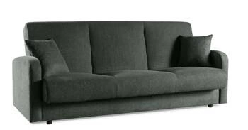 Sofa rozkładana 3 osobowa Corsica z funkcją spania i pojemnikiem szara do salonu