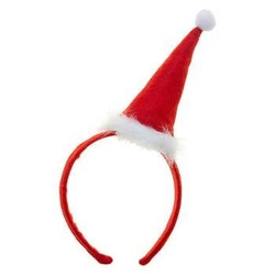 Opaska świąteczna z czapką mikołaja Feeric Christmas czerwona nowoczesna dekoracja do domu