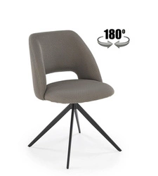 Krzesło biurowe obrotowe Maeba Intesi tapicerowane szare nowoczesne do biura i pokoju młodzieżowego