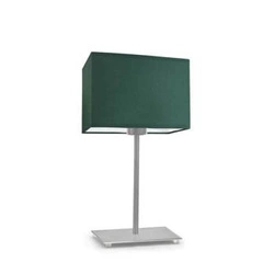 Lampka nocna do sypialni AMALFI nowoczesna z abażurem zielonym metalowa LYSNE 40 cm