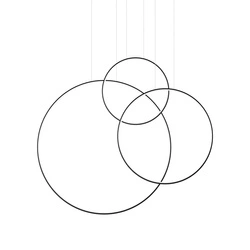 Nowoczesna lampa wisząca LED RIO 3 czarna do salonu i jadalni 3-punktowa Thoro