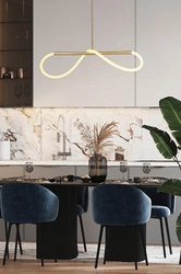 Lampa wisząca SUPREME złota LED 100 cm nowoczesna do salonu nad stół lub wyspę