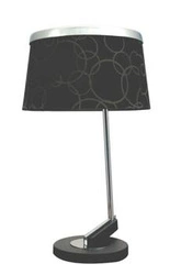 Lampa stołowa Impresja lampka 1*60W E27  czarna chrom