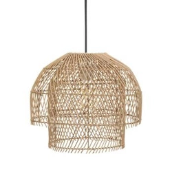 Lampa wisząca Kery rattanowa boho regulowana do salonu i jadalni nad stół 38 cm