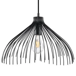 Lampa wisząca UMB czarna nowoczesna do salonu loftowa metalowa nad stół 40 cm Sollux