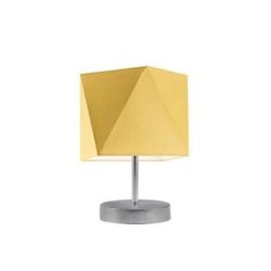 Lampka nocna PASADENA nowoczesna żółta z abażurem do sypialni i salonu LYSNE 30 cm