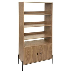 Simon nowoczesny regał na książki do salonu i sypialni holenderski fornir jesionowy Atmosphera